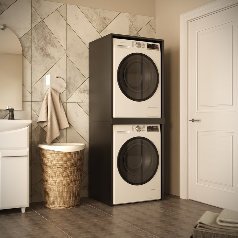 Meuble de rangement double pour lave-linge - vue 7