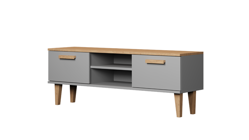 Meuble TV 120 ou 160 cm bicolore - vue 1