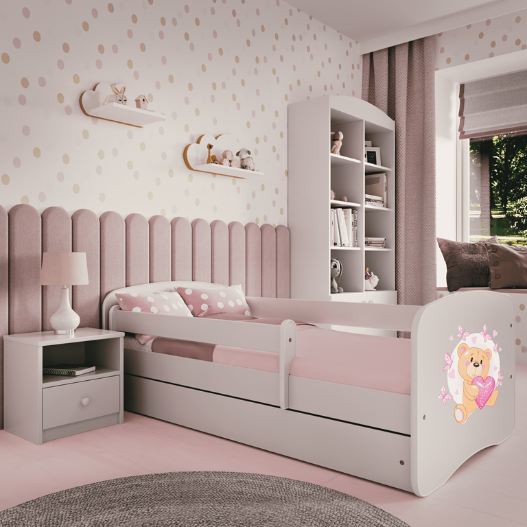 Lit enfant avec dessin et coloris au choix - Ourson et papillons - vue 7