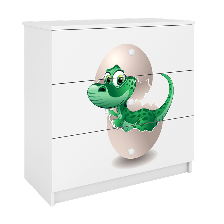 Commode enfant 3 tiroirs avec dessin au choix - Petit dinosaure - vue 3