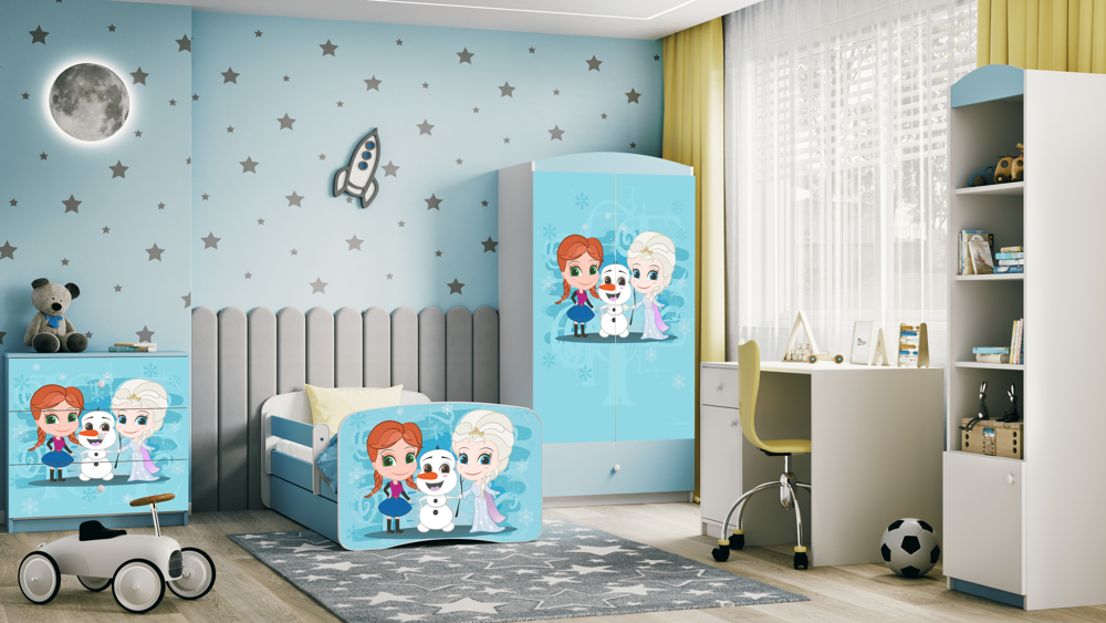 Lit enfant avec dessin et coloris au choix - Reine des neiges - vue 7