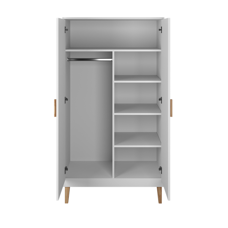 Armoire enfant 2 portes sur pieds en bois - vue 3