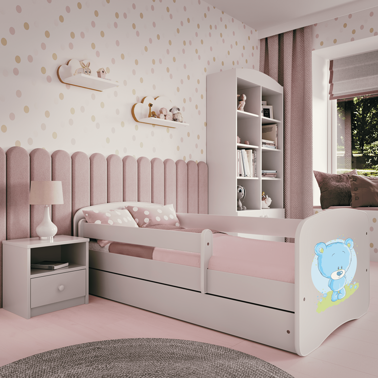 Lit enfant avec dessin et coloris au choix - Ourson bleu - vue 10