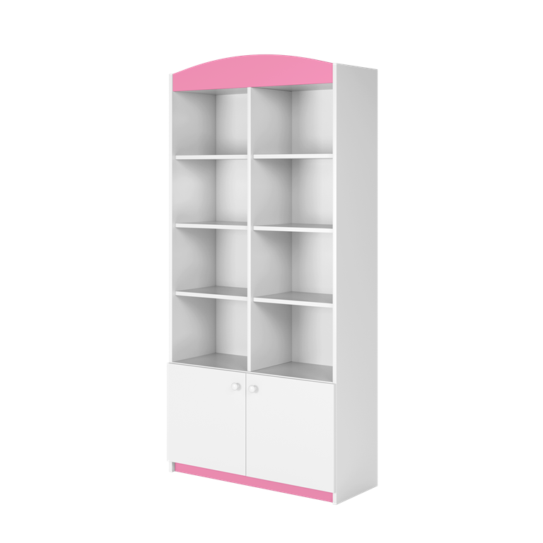 Bibliothèque enfant 2 portes, largeur 90 cm - vue 1