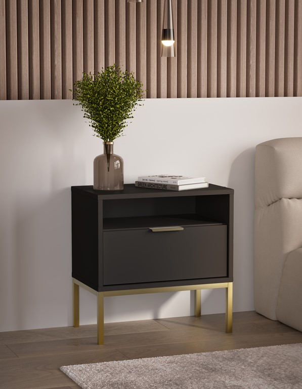 Table de chevet avec rangement - vue 5