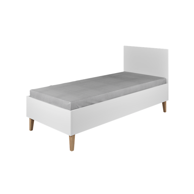 Lit enfant 80 × 180 cm sur pieds en bois - vue 1