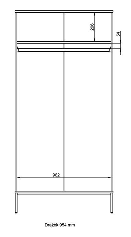 Armoire avec portes, largeur 55 cm - vue 8