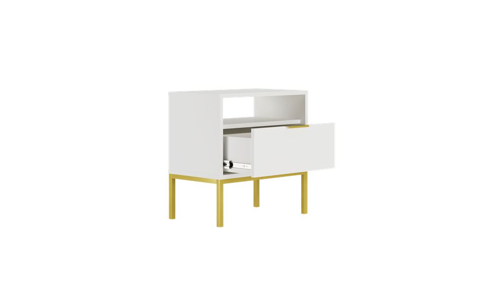 Table de chevet avec rangement - vue 3