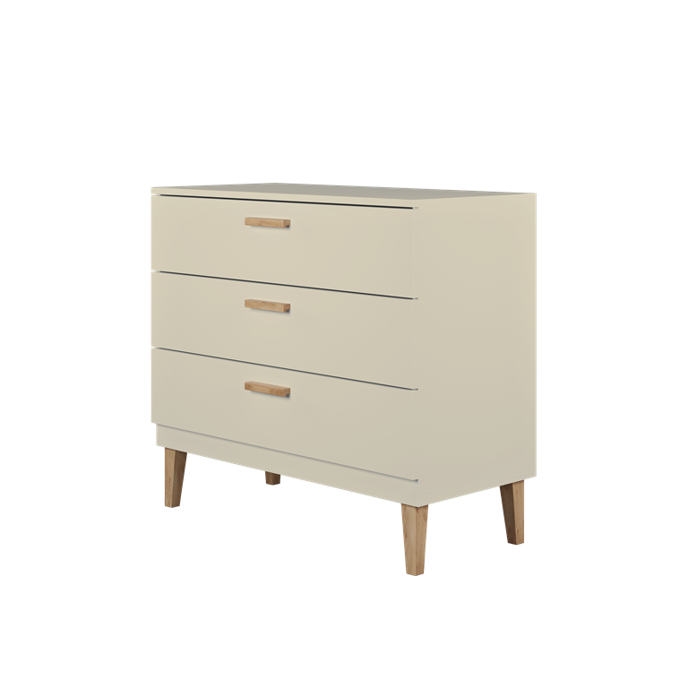 Commode enfant 3 tiroirs sur pieds en bois - vue 5