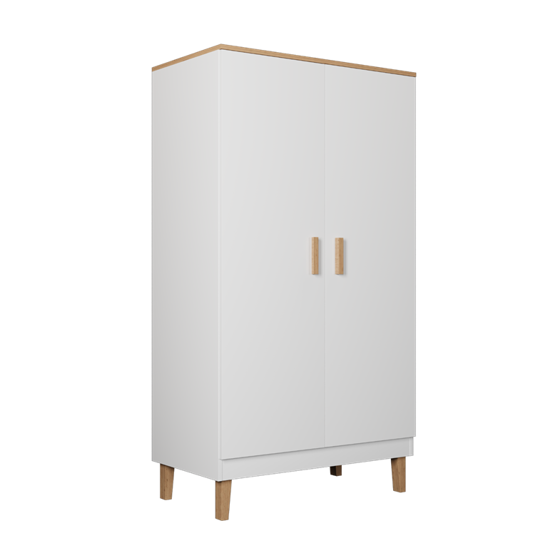 Armoire avec portes bicolore, largeur 100 cm - vue 4