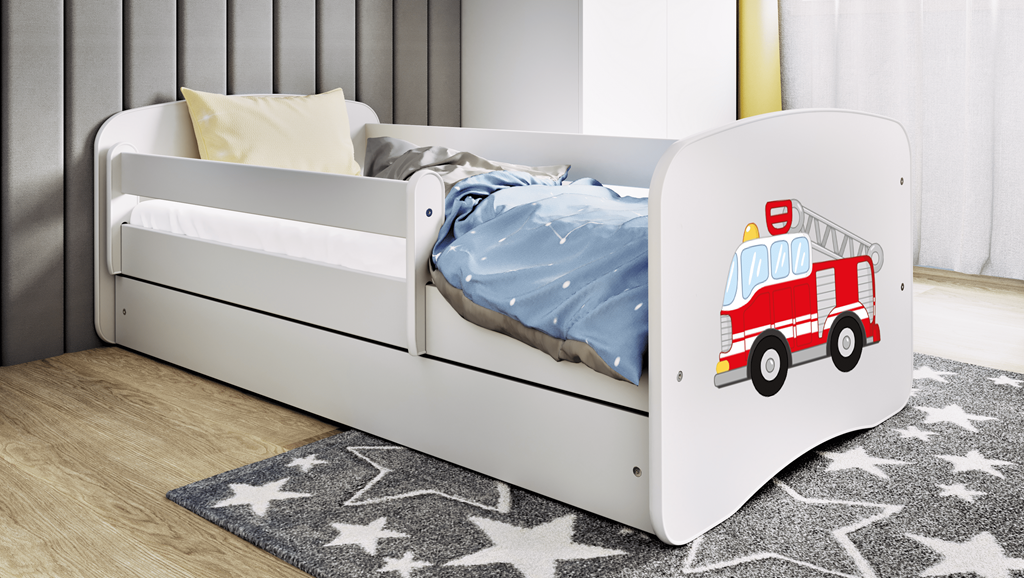 Lit enfant avec dessin et coloris au choix - Camion pompier - vue 7
