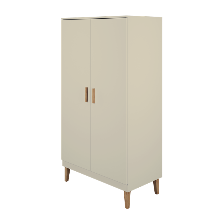 Armoire enfant 2 portes sur pieds en bois - vue 5