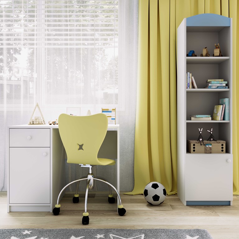 Bibliothèque enfant 1 porte, largeur 46 cm - vue 5