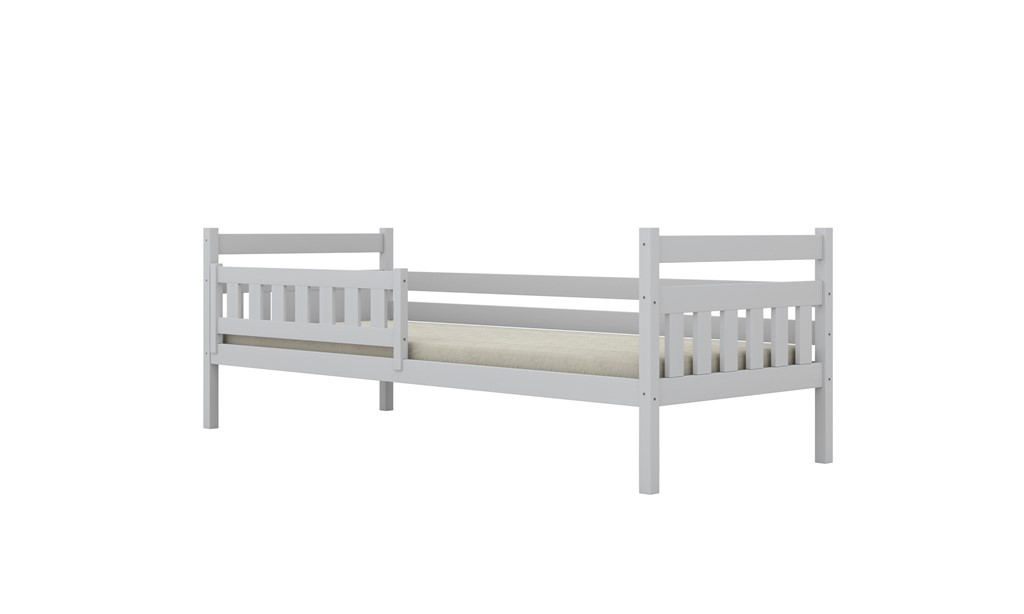 Lit enfant en pin à lattes, rangements ou couchage en option - vue 3