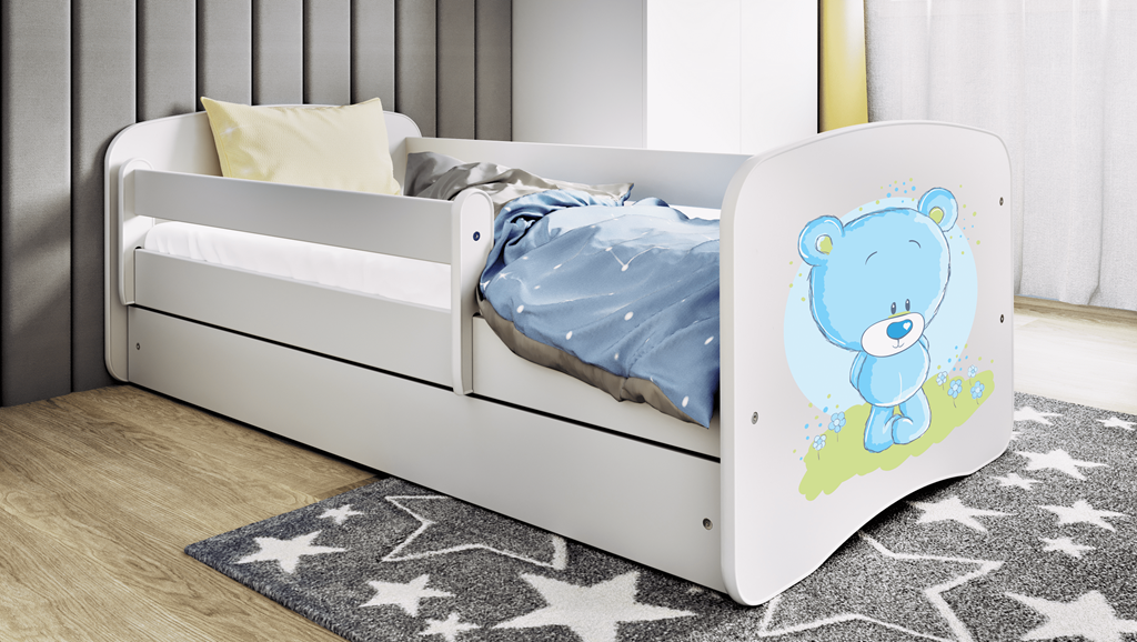 Lit enfant avec dessin et coloris au choix - Ourson bleu - vue 6