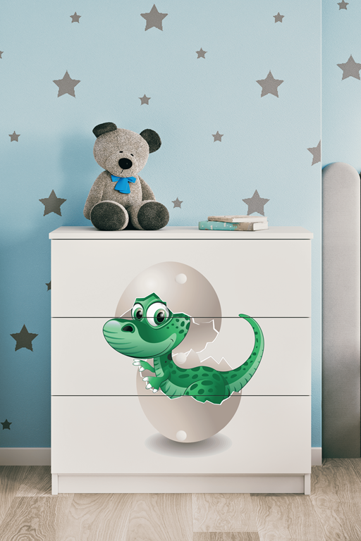Commode enfant 3 tiroirs avec dessin au choix - Petit dinosaure - vue 6