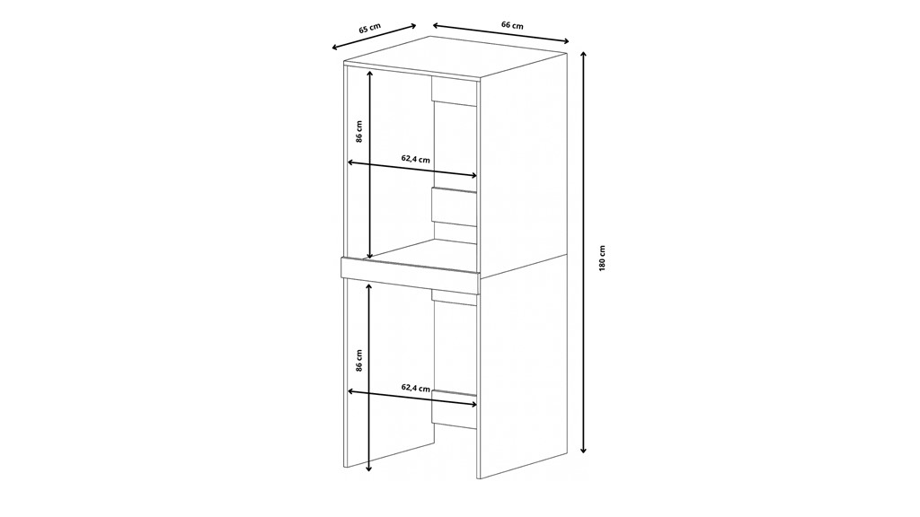 Meuble de rangement double pour lave-linge - vue 9