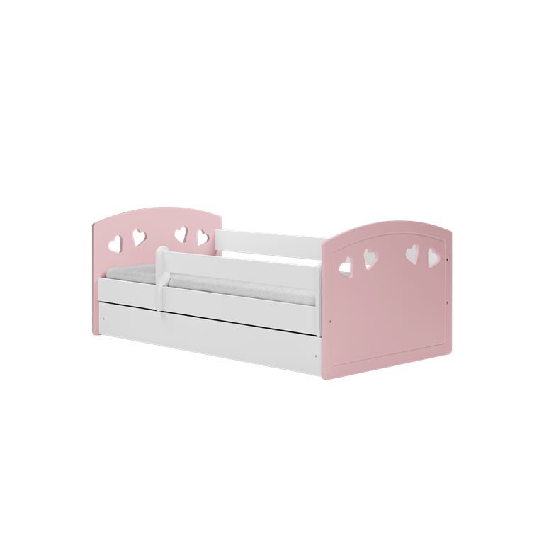 Lit enfant avec découpes en cœur - vue 2