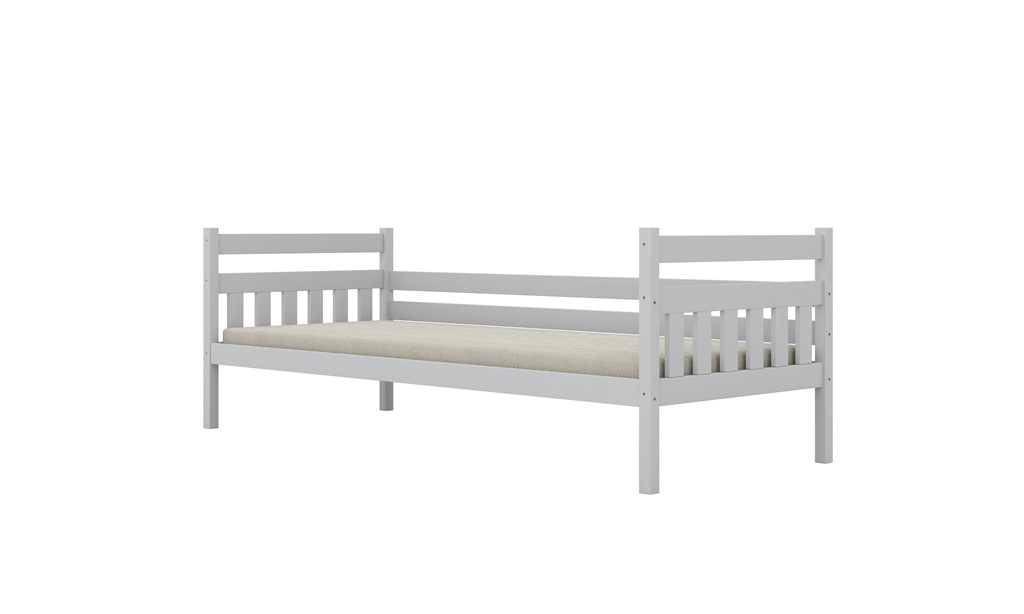 Lit enfant en pin à lattes, rangements ou couchage en option - vue 9
