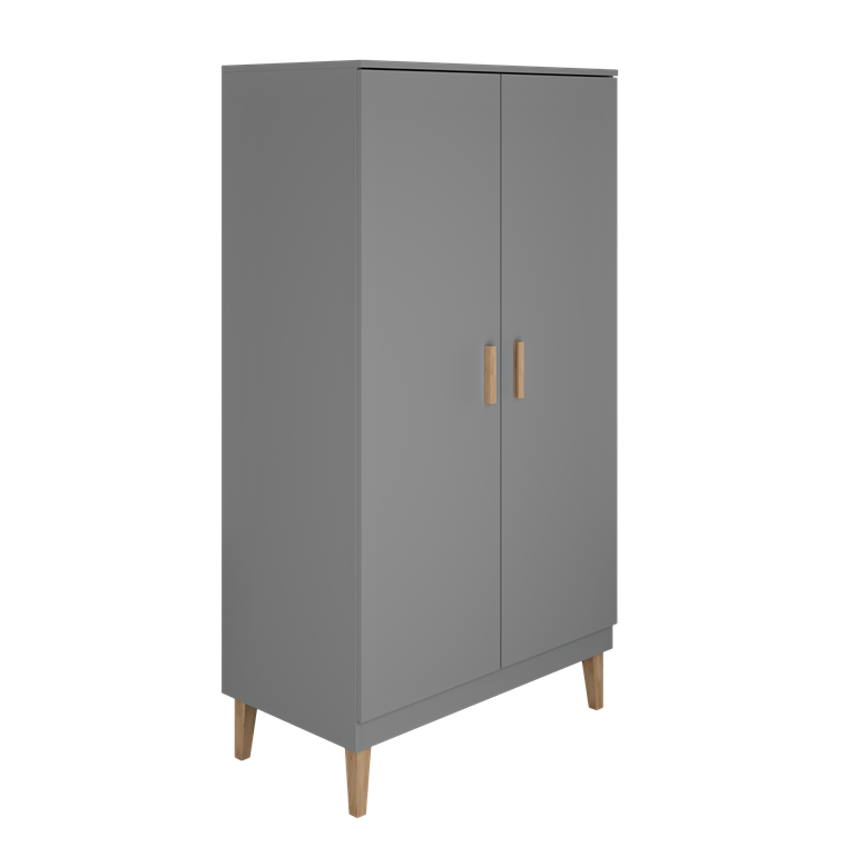 Armoire enfant 2 portes sur pieds en bois - vue 4