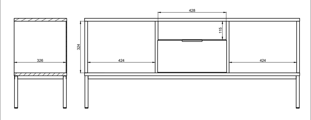 Meuble TV 135 ou 175 cm, finitions au choix - vue 8