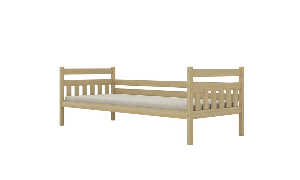 Lit enfant en pin à lattes, rangements ou couchage en option - vue 9