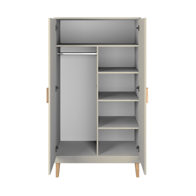 Armoire enfant 2 portes sur pieds en bois - vue 6