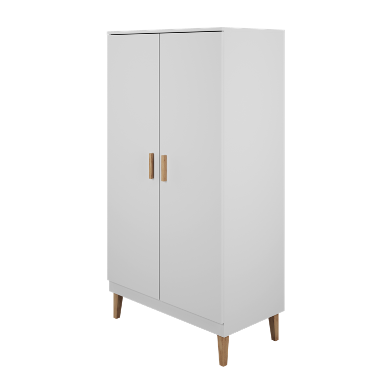 Armoire enfant 2 portes sur pieds en bois - vue 1