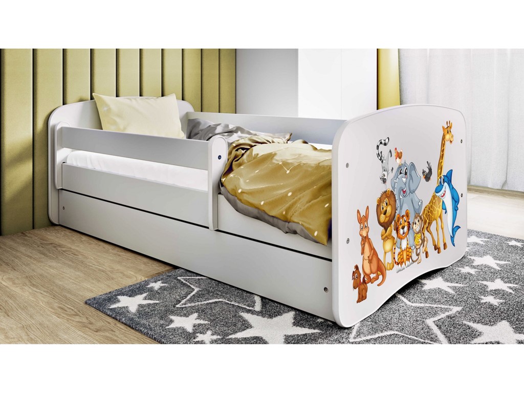 Lit enfant avec dessin et coloris au choix - Animaux - vue 4