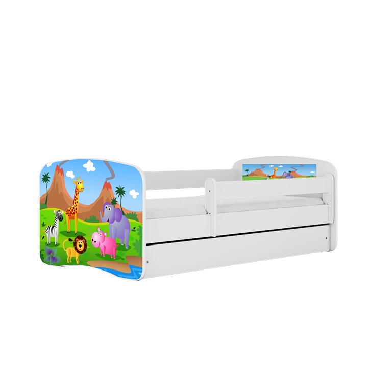 Lit enfant avec dessin et coloris au choix - Safari - vue 1
