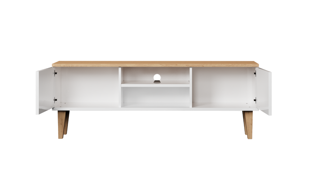 Meuble TV 120 ou 160 cm bicolore - vue 3