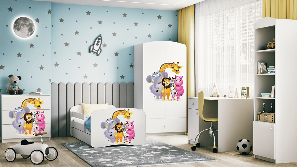 Lit enfant avec dessin et coloris au choix - Zoo - vue 9
