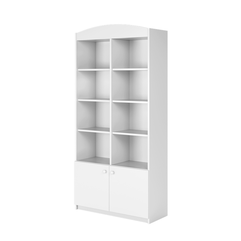 Bibliothèque enfant 2 portes, largeur 90 cm - vue 1