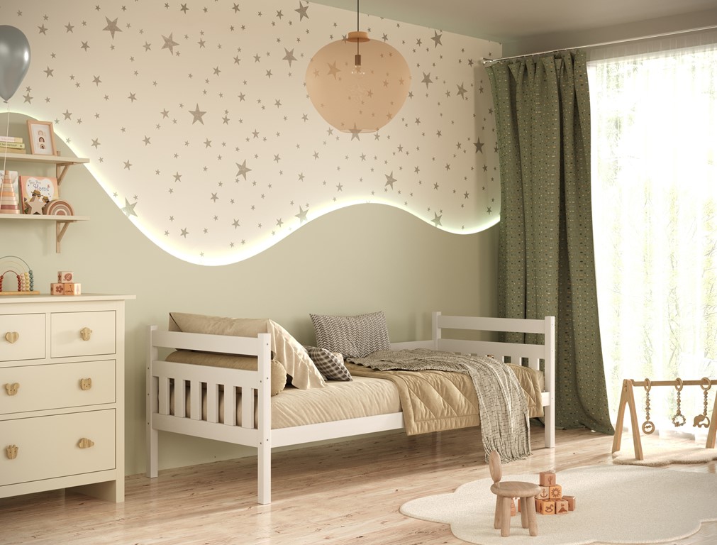 Lit enfant en pin à lattes, rangements ou couchage en option - vue 11