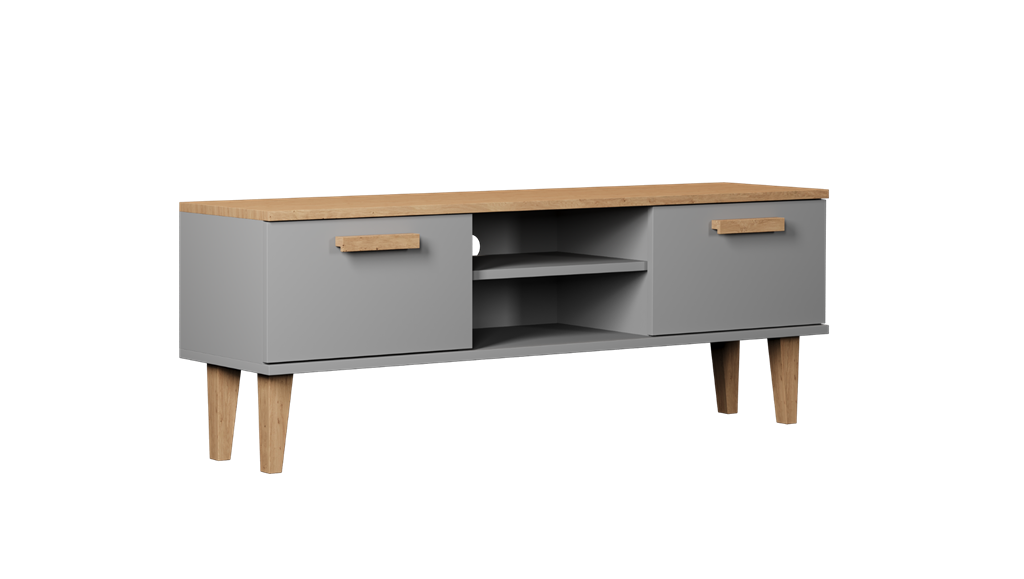 Meuble TV 120 ou 160 cm bicolore - vue 3