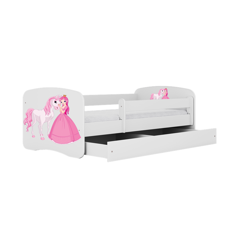Lit enfant avec dessin et coloris au choix - Princesse et poney - vue 2