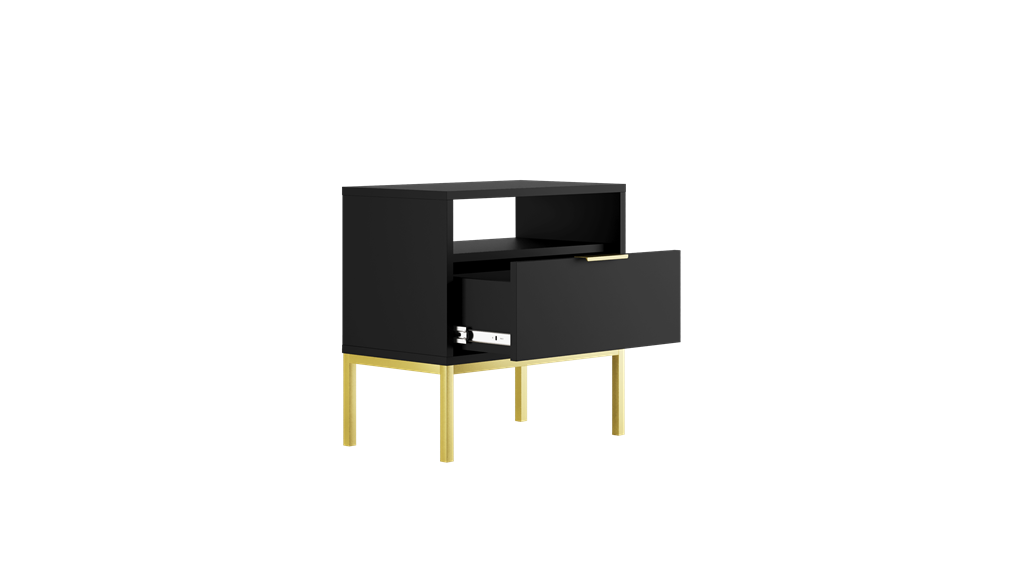 Table de chevet avec rangement - vue 4