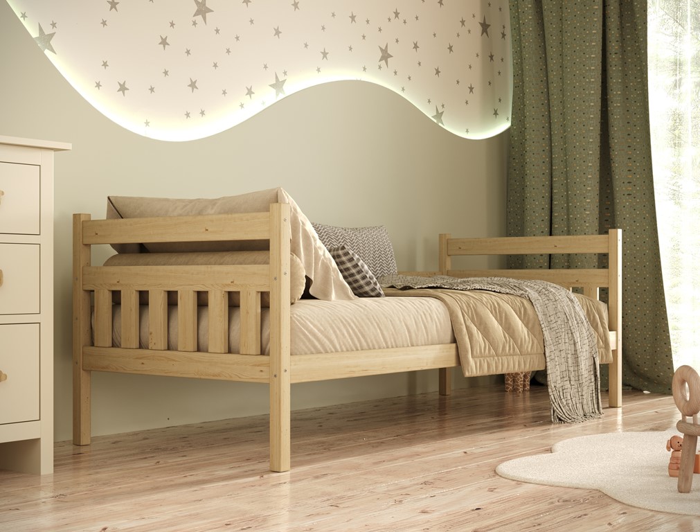 Lit enfant en pin à lattes, rangements ou couchage en option - vue 10
