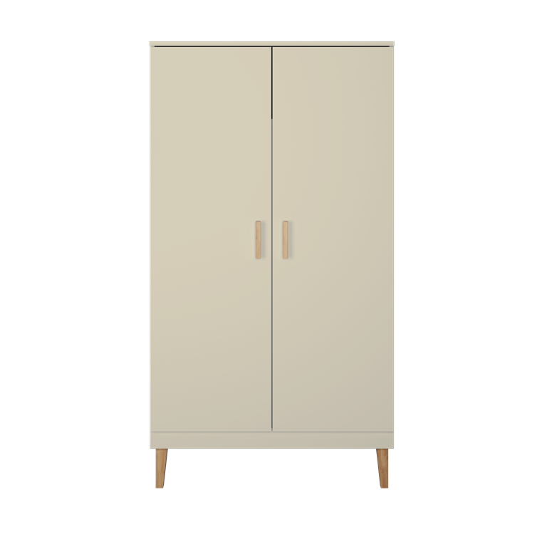 Armoire enfant 2 portes sur pieds en bois - vue 7