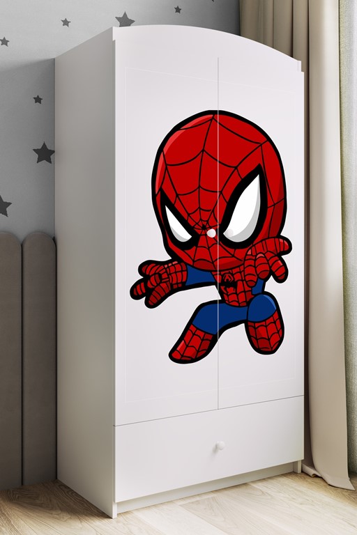 Armoire enfant avec dessin, 2 portes et tiroir - Spider-Man - vue 8