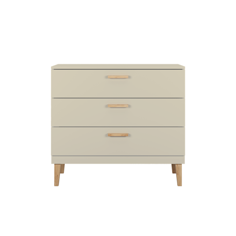 Commode enfant 3 tiroirs sur pieds en bois - vue 6