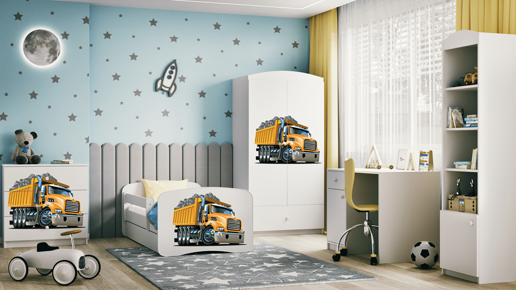 Lit enfant avec dessin et coloris au choix - Camion - vue 7