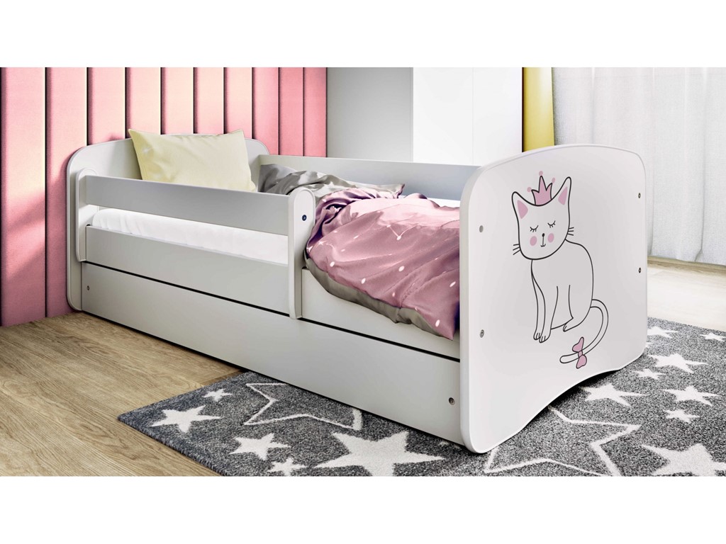 Lit enfant avec dessin et coloris au choix - Chat - vue 4