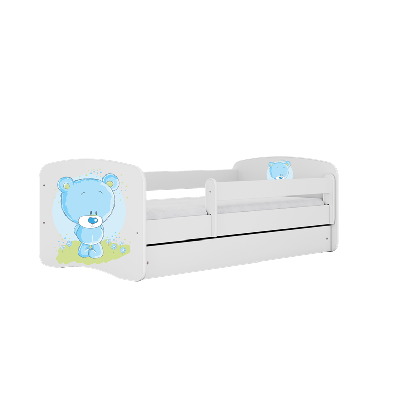 Lit enfant avec dessin et coloris au choix - Ourson bleu - vue 1