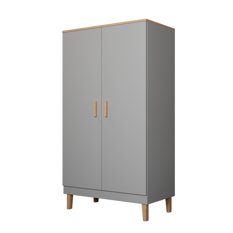 Armoire avec portes bicolore, largeur 100 cm - vue 1