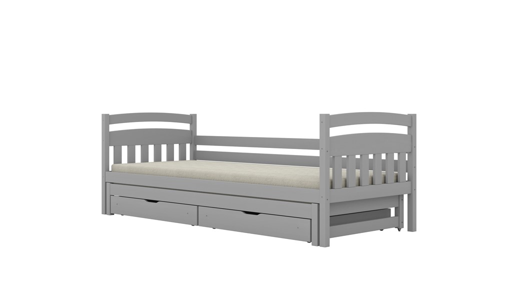 Lit enfant en pin à tête arrondie, couchage en option - vue 7