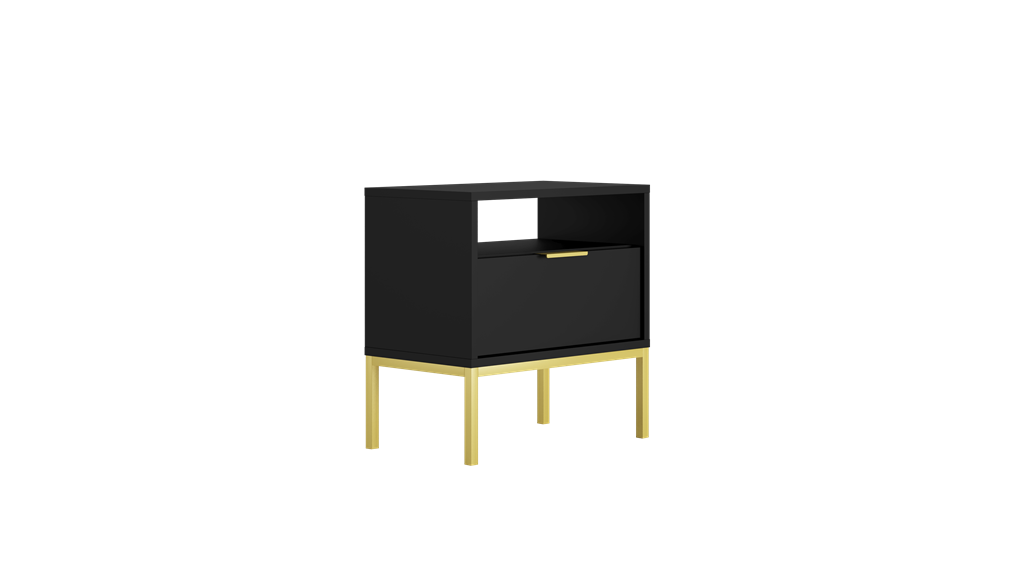 Table de chevet avec rangement - vue 3