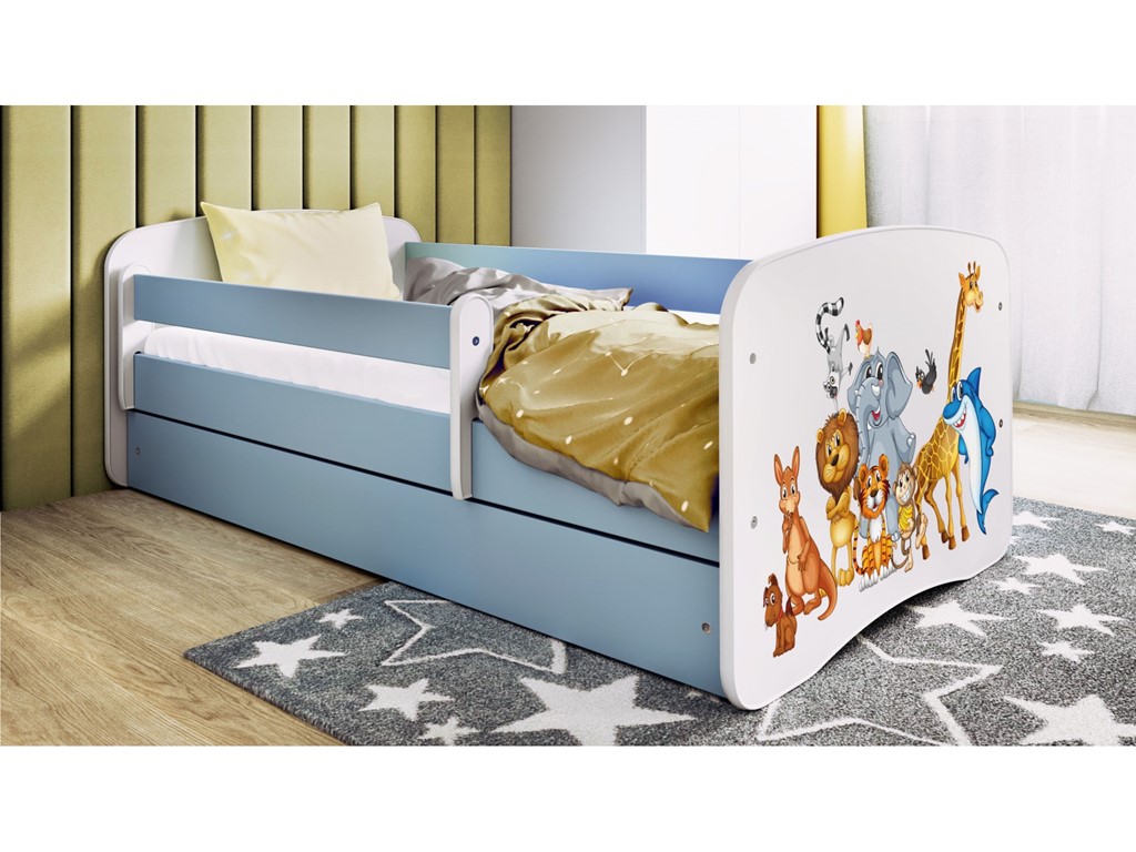 Lit enfant avec dessin et coloris au choix - Animaux - vue 4