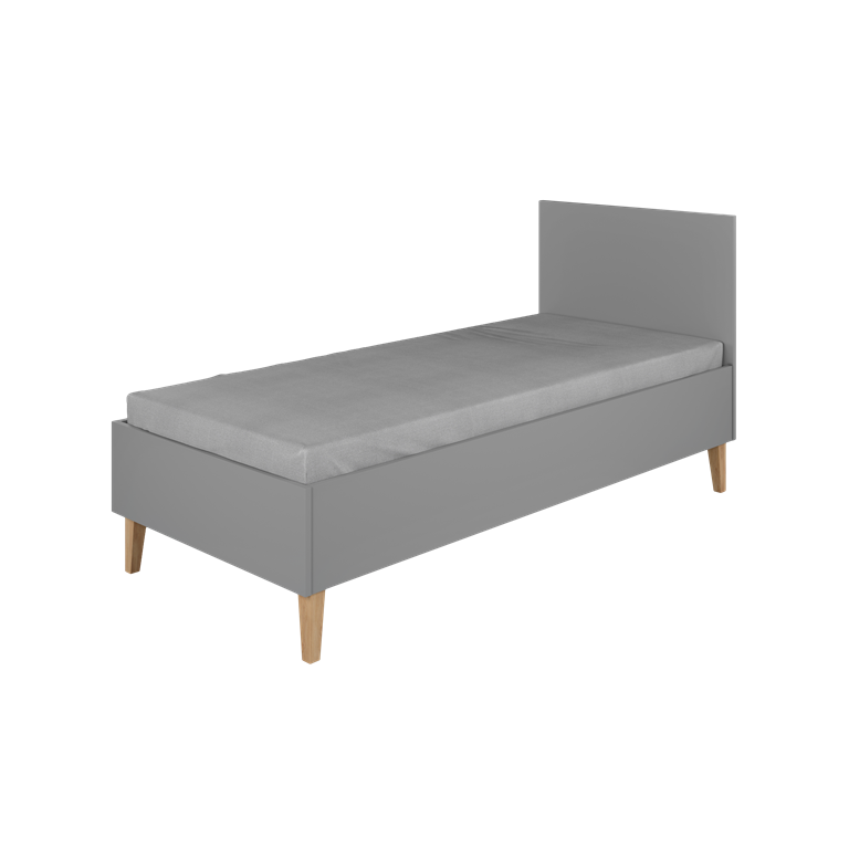 Lit enfant 80 × 180 cm sur pieds en bois - vue 1