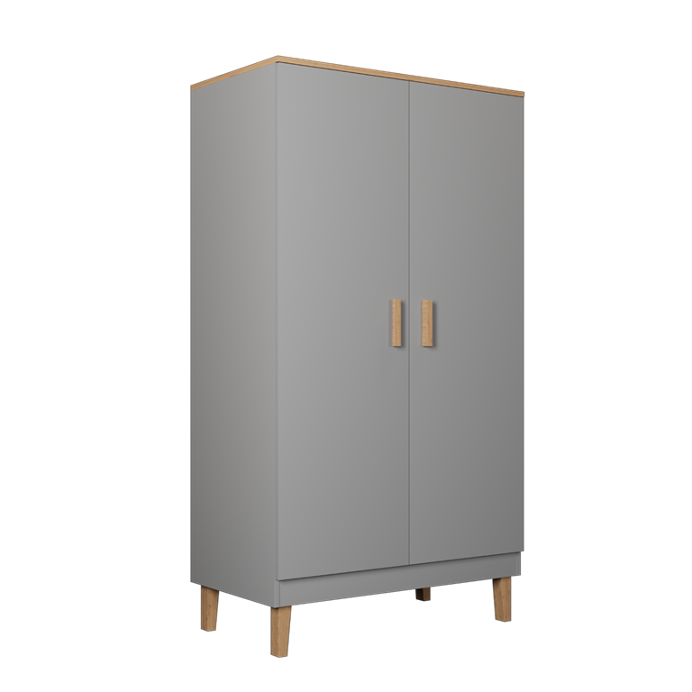 Armoire avec portes bicolore, largeur 100 cm - vue 4